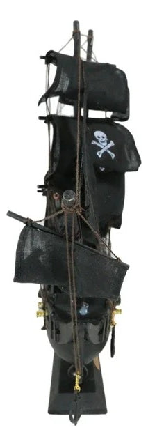 Navio Pirata Caravela Artesanal Barco A Vela Confection 44cm