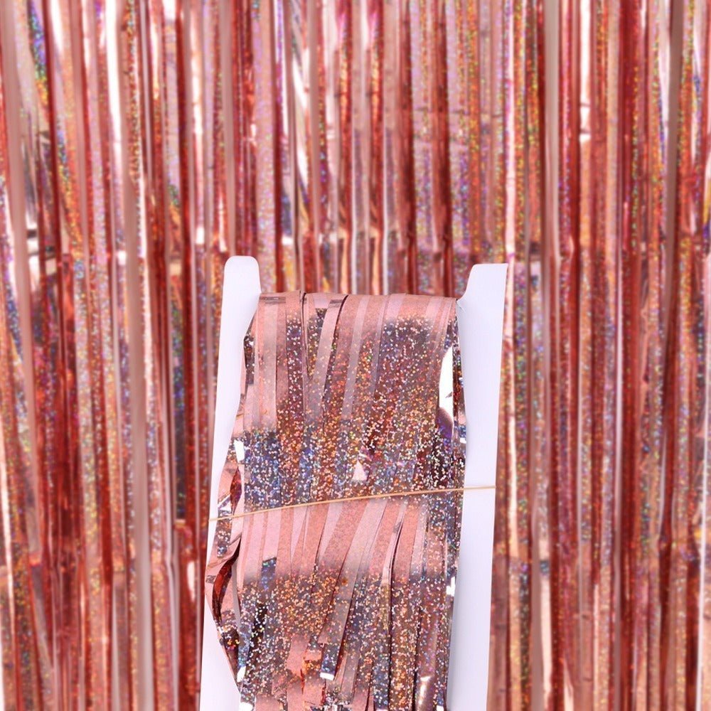 Kit 5 Cortinas Metalizada Holográfica 2x1m Festa Decoração