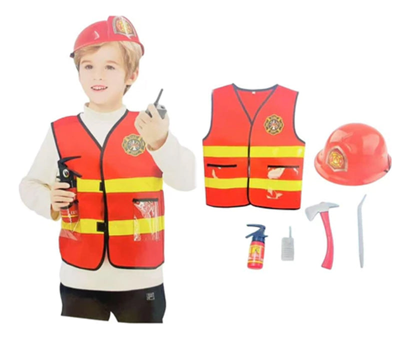 Fantasia Luxo Crianças Cosplay Policial/enfermeira/bombeiro