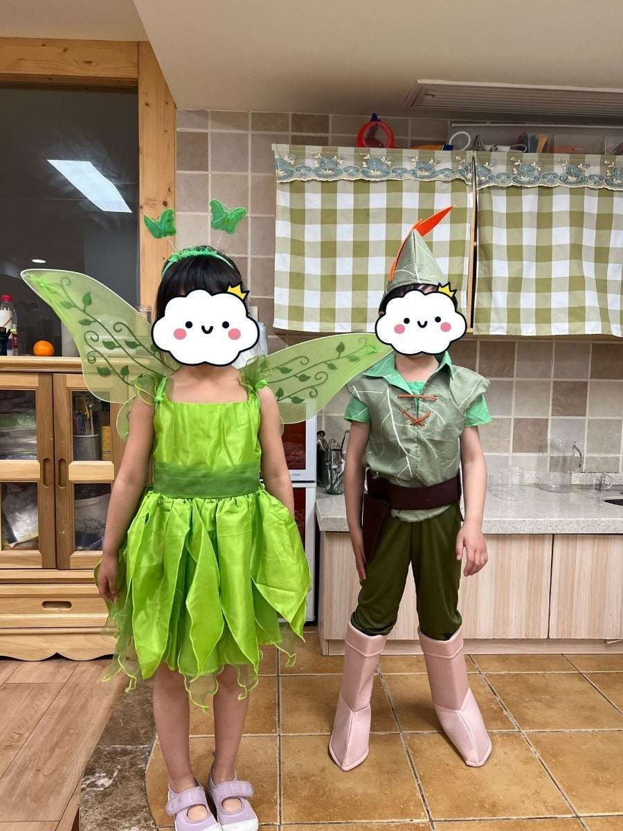 Vestido Infantil Christmas Green Elf Wonderful Fairy Tinker