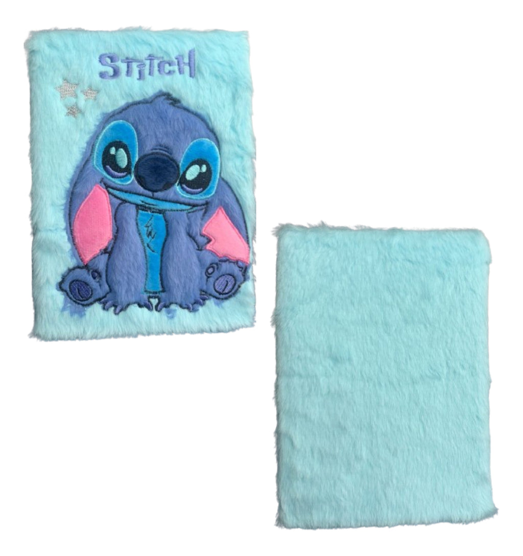 Caderno Diário Stitch Pelúcia Escolar 80 Folhas