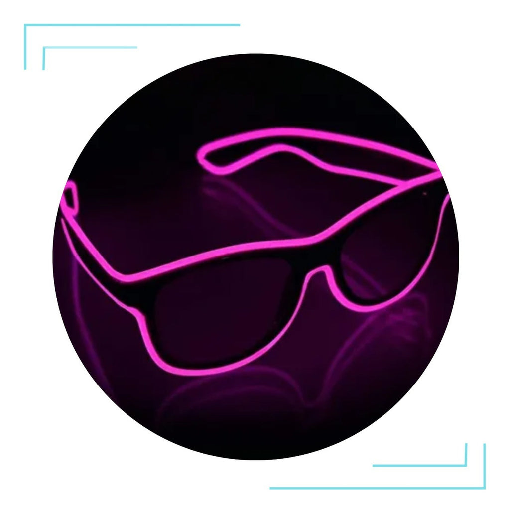 6 Óculos Led Neon Rave Balada Festa Tomorrowland 4 Funções