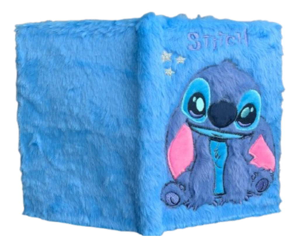 Caderno Diário Stitch Pelúcia Escolar 80 Folhas