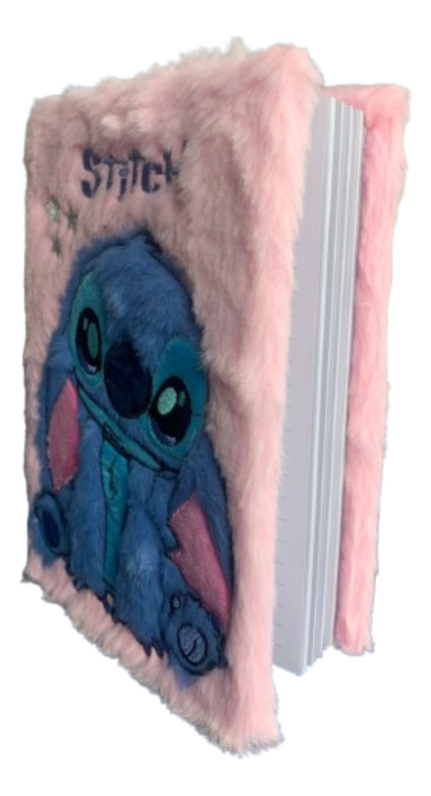 Caderno Diário Stitch Pelúcia Escolar 80 Folhas