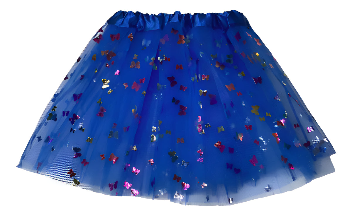 Saia Tule Boboletas Metalizadas Ballet Infantil Festa Niver