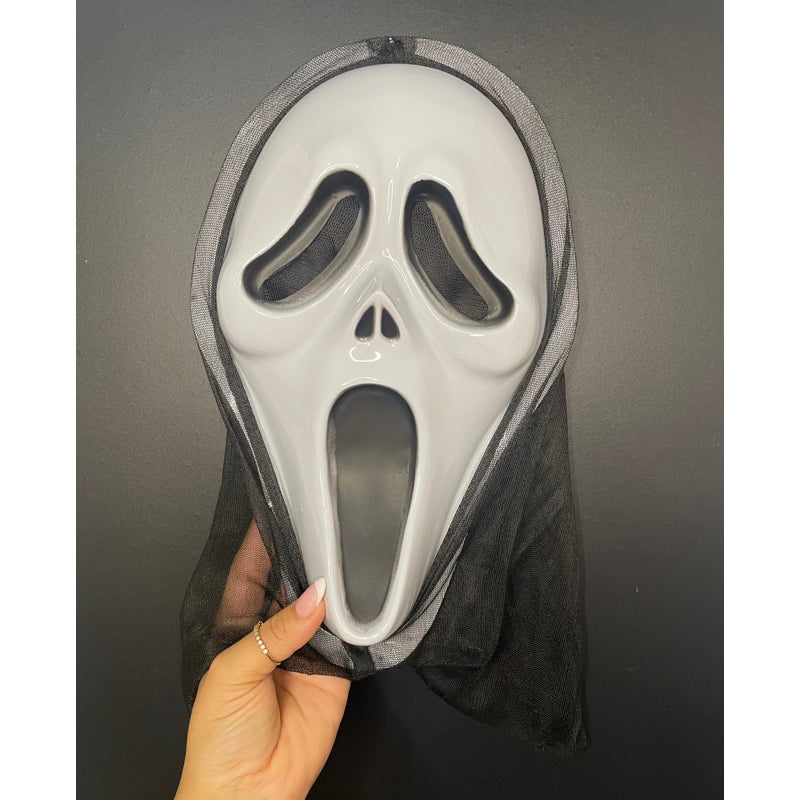 Fantasia Completa Ghostface  (Mascara + Capa C/ Capuz  + Luva) Halloween Carnaval